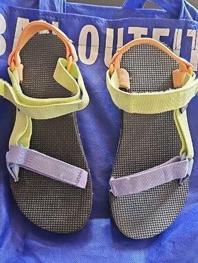 Kids Multi-Color Active Sandals - Green Purple Orange